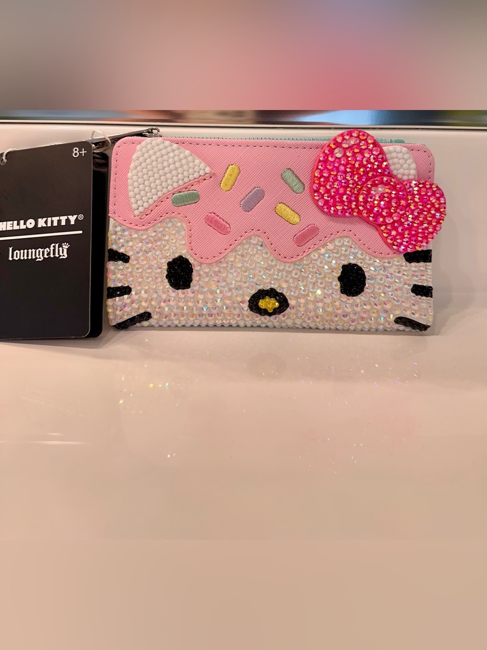 🧁🍦NEW Hello Kitty Loungefly Custom Blinged Cupcake Wallet - Picture 3 of 6